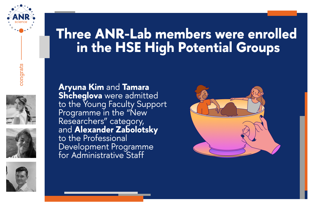 Three ANR-Lab members were enrolled in the HSE High Potential Groups